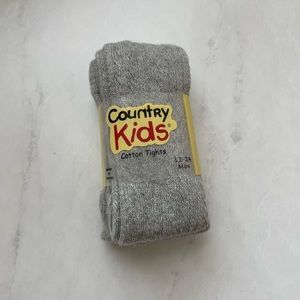 Country Kids Grey Cotton Tights NEW 12-24 Months